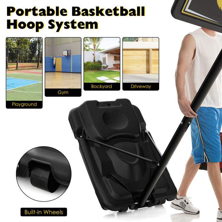 4.25-10 Feet Portable Adjustable Basketball Goal Hoop SystemCostway Gallery View 10 of 10